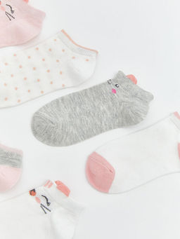 Desenli K?z ?ocuk Patik ?orap 7li