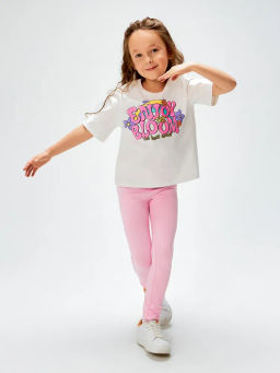 ACOOLA / Брюки детские для девочек (лосины) Selvin розовый  фото 3