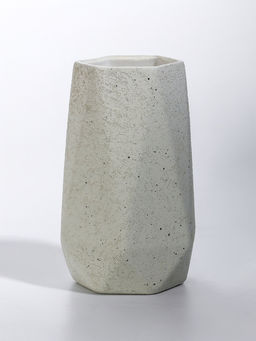 Ваза Бэрри, грани, 18.5?11 см, d=7.5 см, керамика, белая