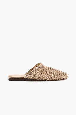 Mules metalizados con dise?o entramado - H&m фото 2