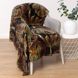 Плед Павлина Золотые джунгли, 150х200см, аэрософт 190г/м, полиэстер