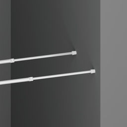 Набор карнизов универсальных, 40-65 см, белый