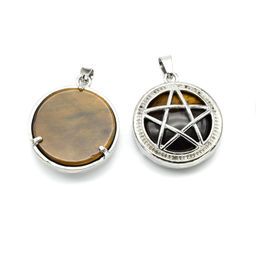 Кулон Звезда 27*27мм из тигрового глаза