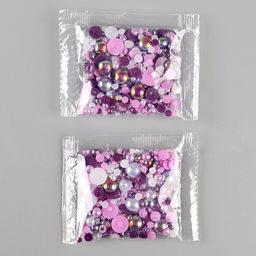 Ёлочный шар своими руками на новый год. Декор полубусинами и блестками «Фиолетовый», набор для творчества