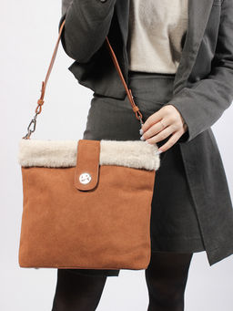 LACCOMA сумка P5681-1-рыжий эко кожа, искуственный мех полиэстер фото 6