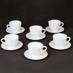 Чайный набор 12 предметов 250 мл белый Новый / GB220/GD55-6A (WHITE ) /уп.8/ цветная коробка - Галеонтрейд фото 5