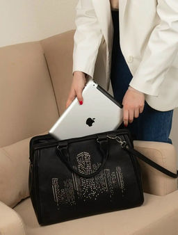 Сумка-саквояж дорожная небольшая из мягкой экокожи. - L-craft фото 12