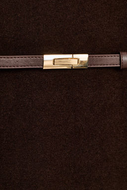 100% WOOL HIGH NECK JUMPER WITH BELT - Zara фото 7