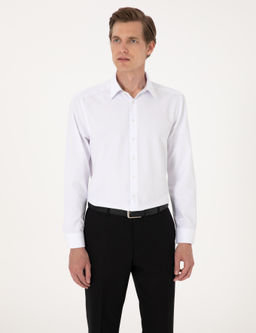 Beyaz Regular Fit Uzun Kollu Basic G_mlek - Pierre cardin фото 3