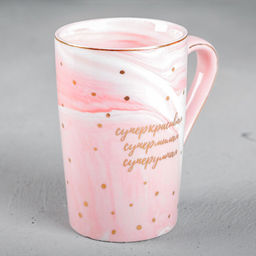 Кружка чайная керамическая Супер мама, 350 мл