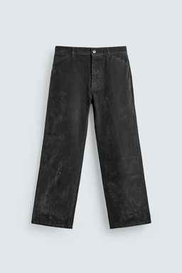 PANTAL?N RELAXED FIT FLOCADO / Gris - Zara фото 7