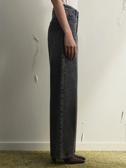 Широкие джинсы с высокой посадкой / Zarina  фото 4