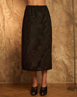 Юбка из текстурного трикотажа с вытравкой UV001 - Sahar art lab фото 4