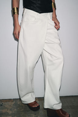 ZW COLLECTION PLEATED COTTON TROUSERS - Zara фото 11