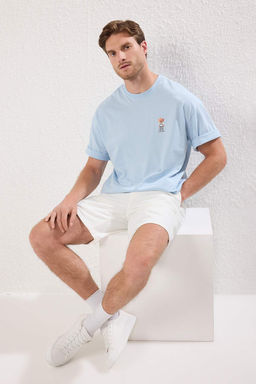 TRENDYOL MAN Siyah Unisex Regular/Normal Kesim Ay?c?k Bask?l? %100 Pamuklu T-Shirt TMNSS25TS00161 - Trendyolmilla фото 27