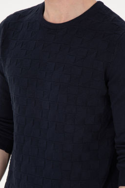 Erkek Slim Fit Bisiklet Yaka Lacivert Basic Kazak - U.s. polo assn фото 14