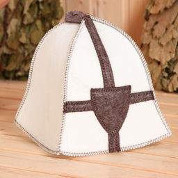 Набор подарочный 4 предмета белый Крестоносец (шапка, коврик, рукавичка,тапочки) - Simaland фото 3