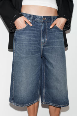 BERMUDA JORTS DENIM TRF TIRO MEDIO / Azul - Zara фото 2