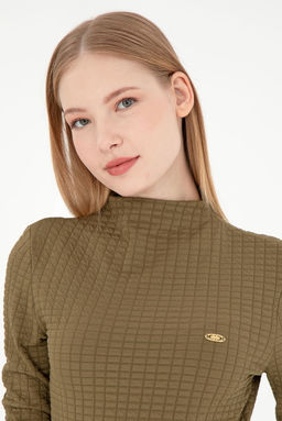 Женский свитшот цвета хаки Неожиданная скидка в корзине - U.s. polo assn фото 2