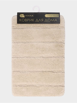 Коврик Savanna, 40×60 см, ворс 2 см, микрофибра, бежевый