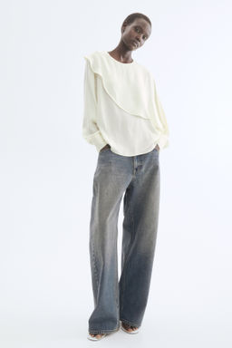 Blusa con capa decorativa - H&m фото 3