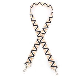 Плечевой ремень (стропа) ADEL-239/регулируемый, макс длина 150см, zigzag бел/черн/беж 247957 - Adelia фото 2