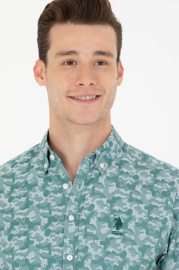 U. S. Polo Assn Мужская рубашка цвета хаки с длинным рукавом - U.s. polo assn фото 2