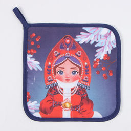 Прихватка Этель Матрёшка 19х19 см, 100% хл, ватин 250 г/м2  фото 2