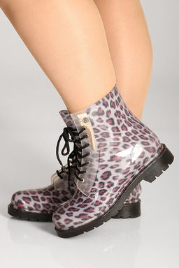 Резиновые ботинки леопардовые