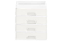 Органайзер для мелочей 4 ящика 25,8*17,8*29,2 см белый/перламутр (модель 340406) - Elan gallery фото 5