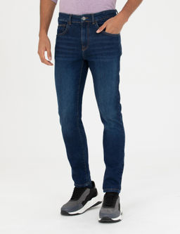 Lacivert Slim Fit Jean Pantolon