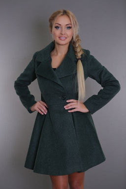 Пальто женское демисезонное 17502-800 (зеленый)