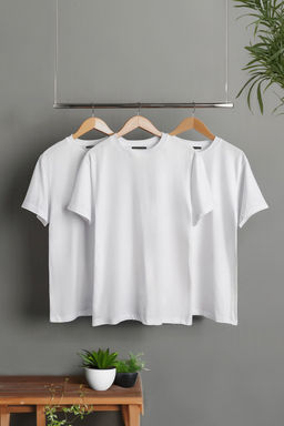 Beyaz 3lu Paket Slim/Dar Kesim Bisiklet Yaka Basic %100 Pamuklu T-Shirt TMNSS19BO0007