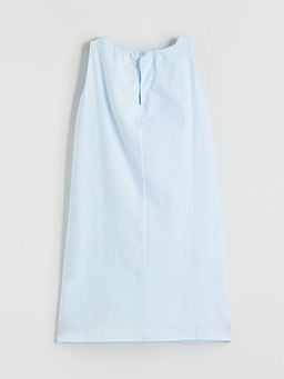 Bisiklet Yaka ?i?ekli K?z ?ocuk Elbise