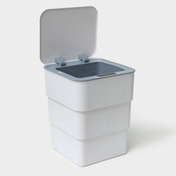 Ведро мусорное сенсорное SAVANNA, складное, 18 л, белое  фото 5