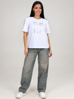 Футболка Белая (М-977) - Лиза фото 3