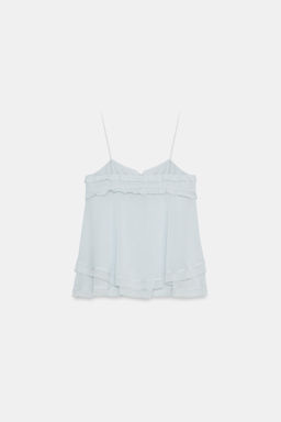 TOP VOLANTES ZW COLLECTION / Azul claro