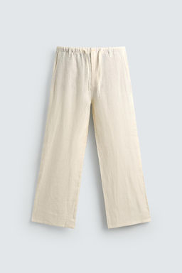 PANTAL?N RELAXED FIT 100% LINO / Crudo