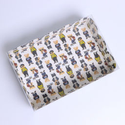 Цена за 5 шт. Коробка для печенья, кондитерская упаковка с PVC крышкой, «Мишки», 20 х 30 х 8 см