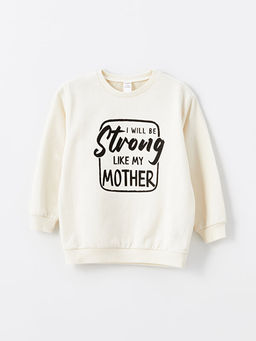 Bisiklet Yaka Uzun Kollu Bask?l? Erkek Bebek Sweatshirt 2li - Waikiki фото 2