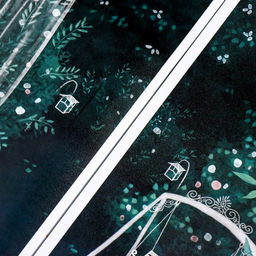 Наклейка пластик интерьерная цветная "Окно в сад" 30х80 см набор 2 листа