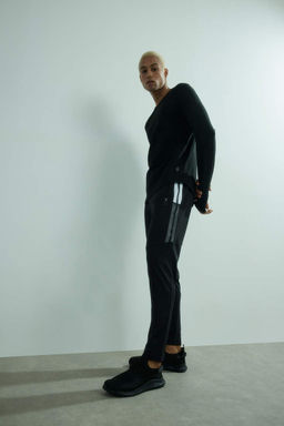 DeFactoFit Облегающие спортивные штаны для бега со стандартными штанинами и двойными карманами, тканевые спортивные штаны для бега для дайвинга  фото 2