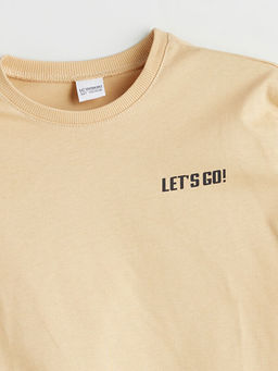 Yaz? Bask?l? Erkek ?ocuk Ti??rt