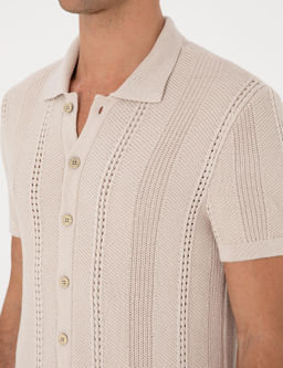 Bej Regular Fit Triko H_rka - Cacharel фото 7