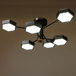 Люстра 1318/6BK LED 144 Вт 3000-6000К чёрный 71×65×25 см BayerLux