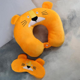 Подушка для путешествий на шею «Лев», маска для сна