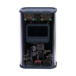 Внешний портативный аккумулятор CRR-28, 10000 мАч, 2USB, 3 А, с дисплеем, быстрая зарядка, серый - Simaland фото 2