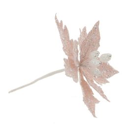 Цветок искусственный "Пуансеттия", L23 W23 H37 см