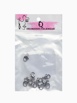 Цена за 2 шт. Замок карабин, 10 шт. 12?7 мм, цвет серебро