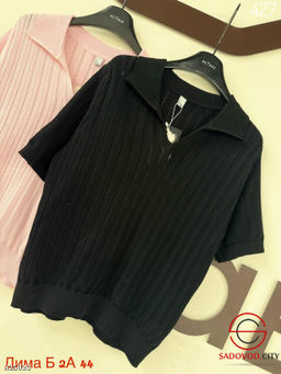 Футболка женская поло однотонная